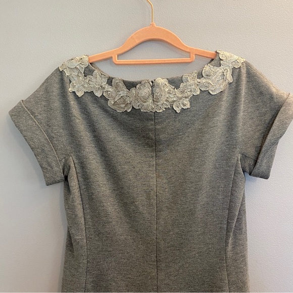 Trina Turk Grey Shift Dress Mini - Picture 4 of 7